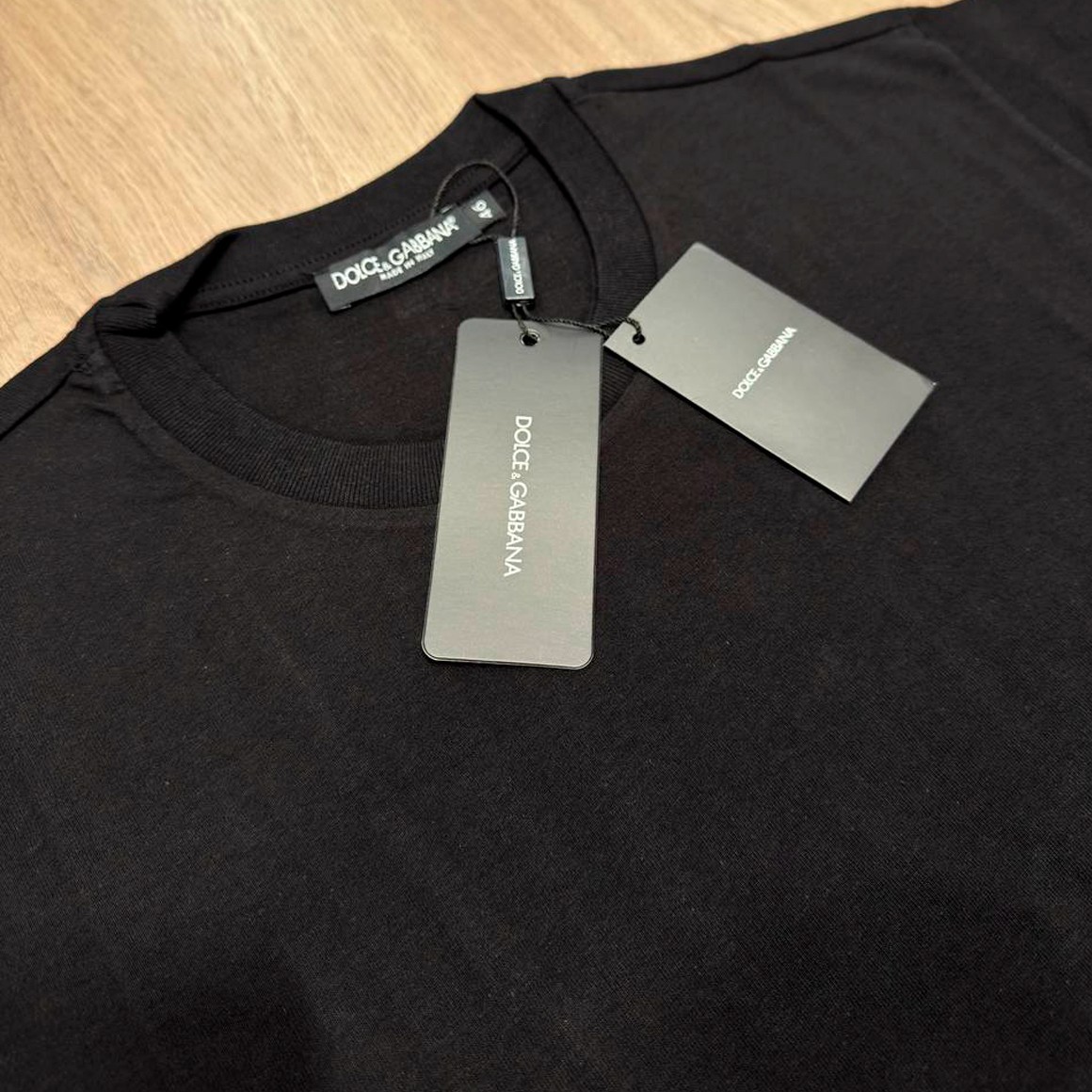 Dolce & Gabbana Men’s Oversize T-Shirt with Side Print Black Color Size S / IT46