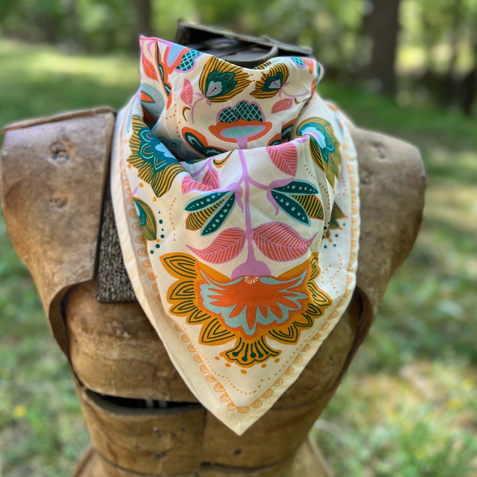 Bandana Square Scarf – Ingrid Floral Print
