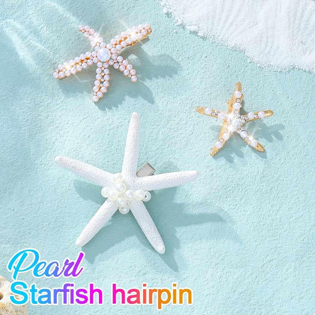 Hair Clip Starfish Pearl Mermaid Seashell Hair Accessories Pack of 3