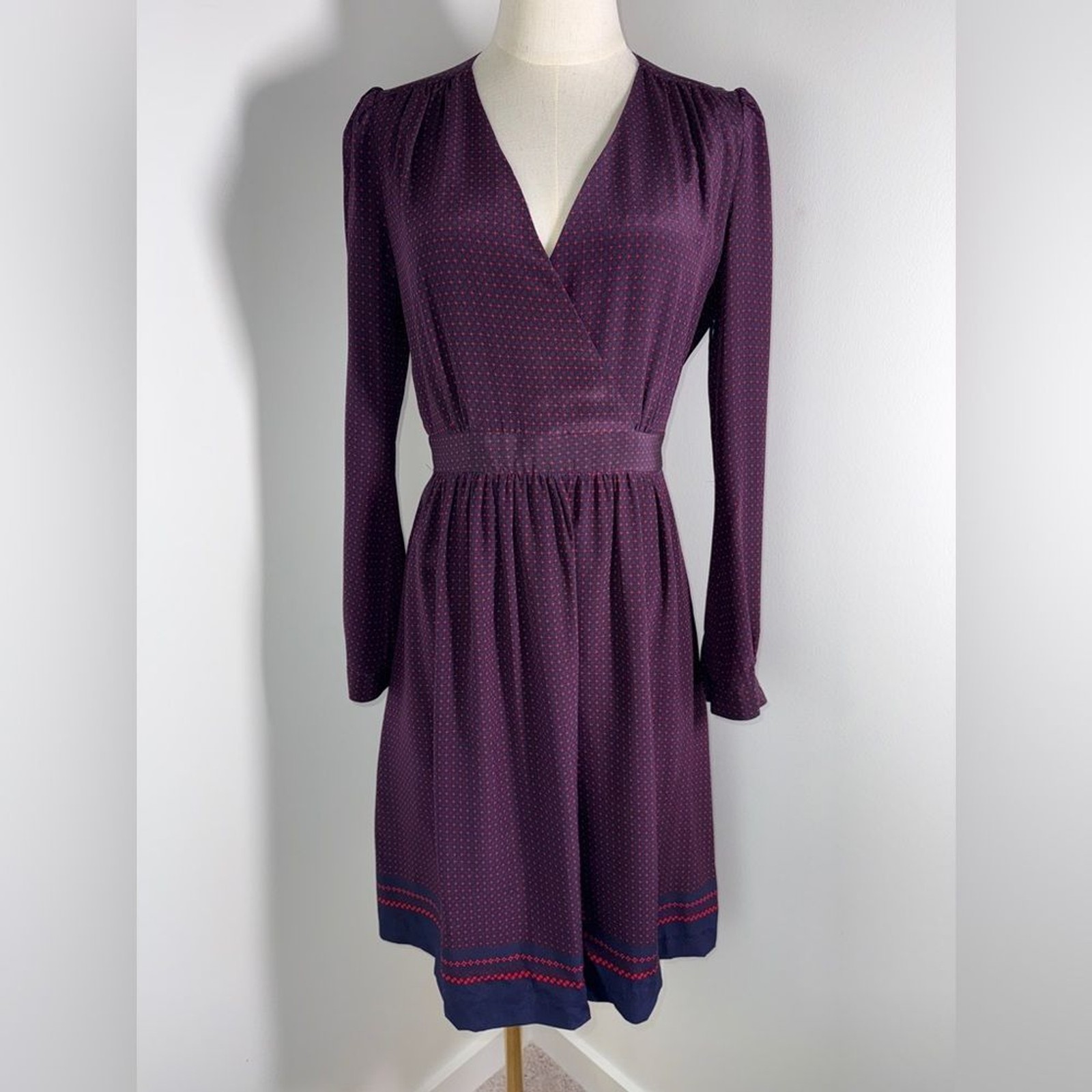 NEW! TEGAN long sleeve 100% silk DRESS 6