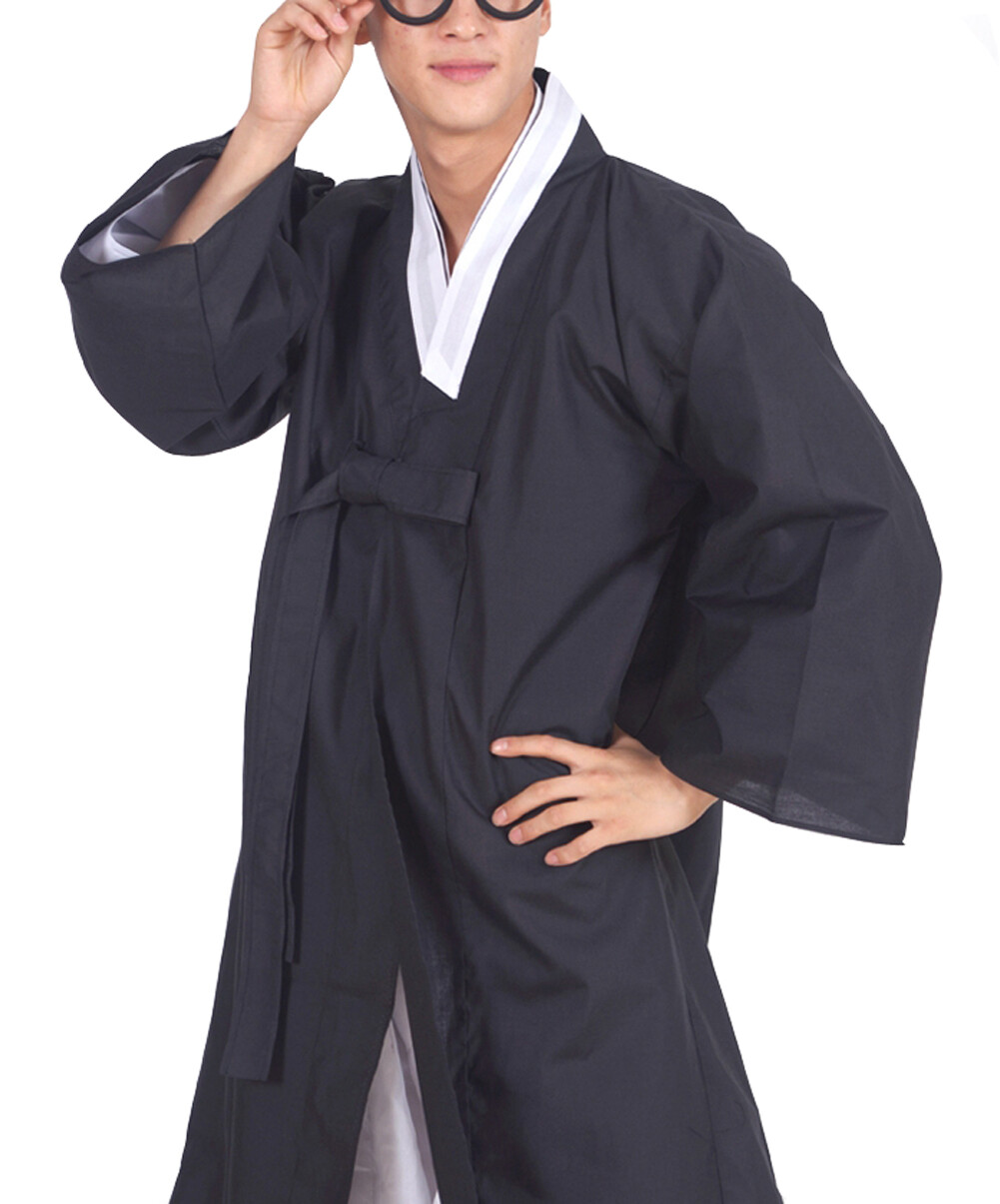 Men outer coat traditional clothes Durumagi Halloween costume Korean Hanbok
