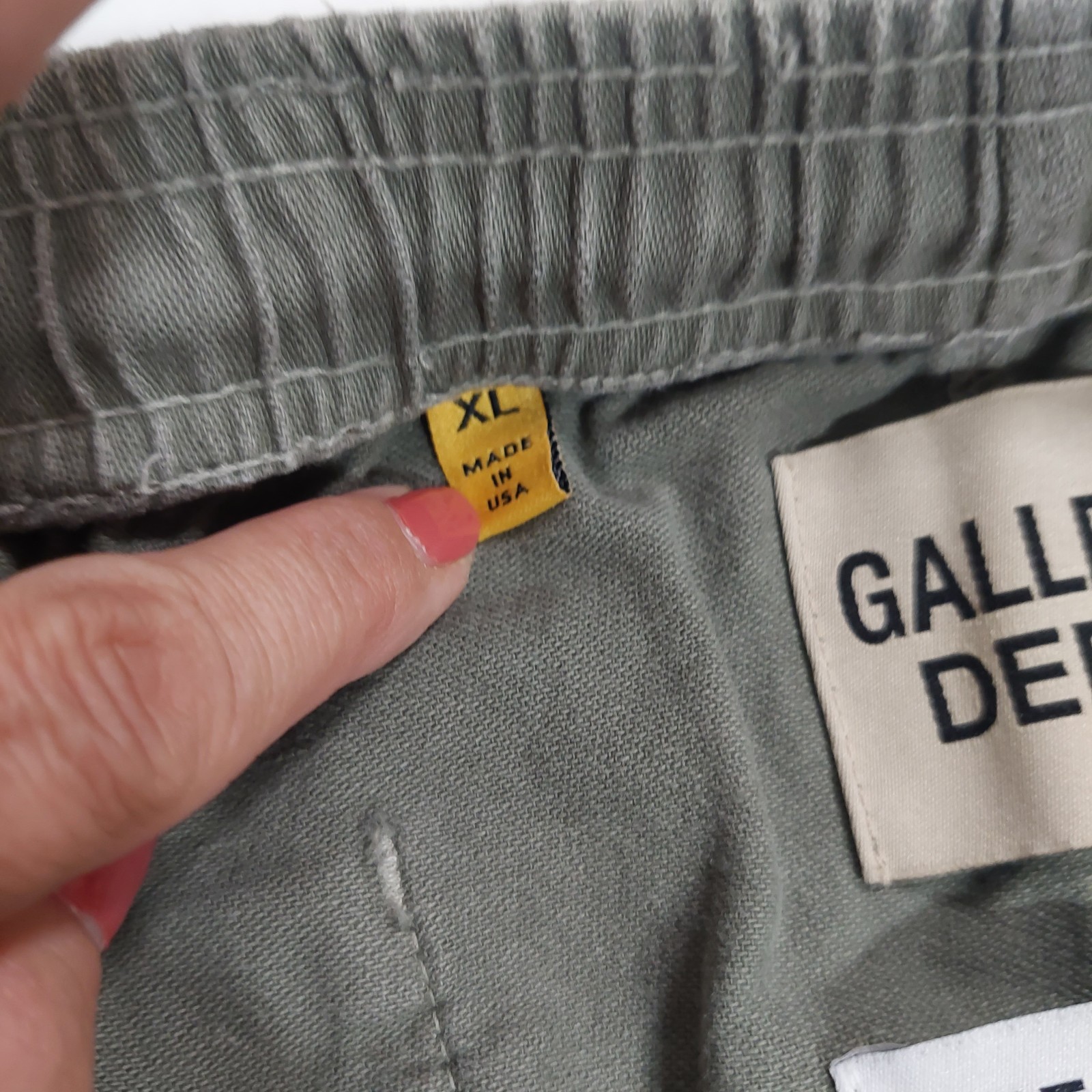 Gallery Dept. Zuma Drawstring Shorts, Olive Green, Size XL