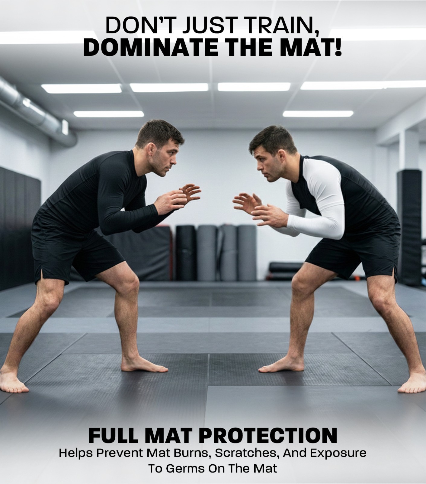 Exxact Sports Mens BJJ Rash Guard Jiu Jitsu Full Sleeve, Ranked Compression