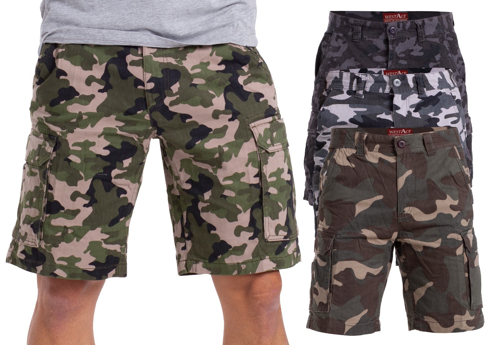 Men’s Cargo Combat Shorts Multi Pockets