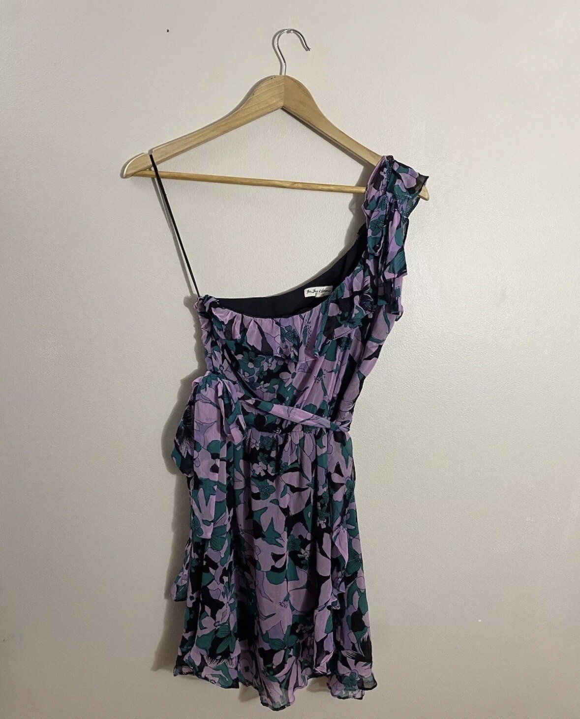 For Love and Lemons women’s Maritza floral multicolor one shoulder dress M