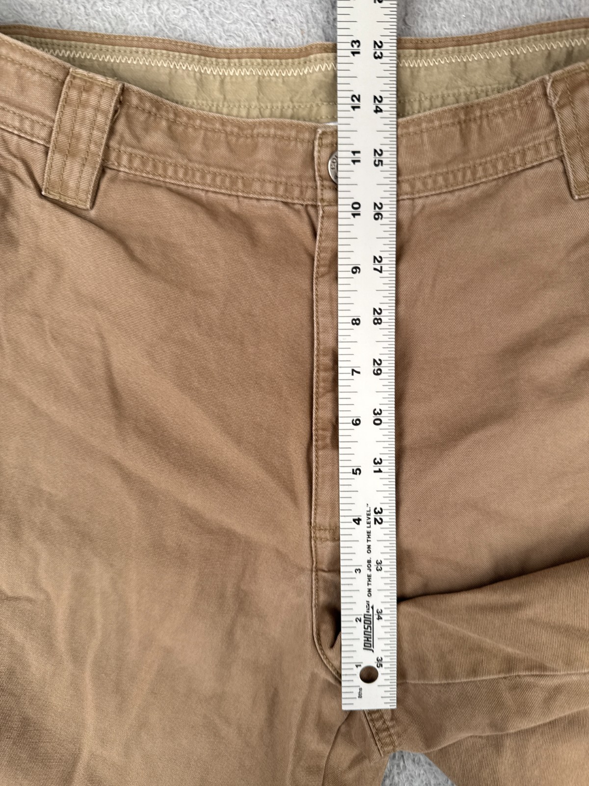 Columbia Shorts Men 36 Brown Cargo 100% Cotton Duck Fabric 9″ Hike Camp Fishing