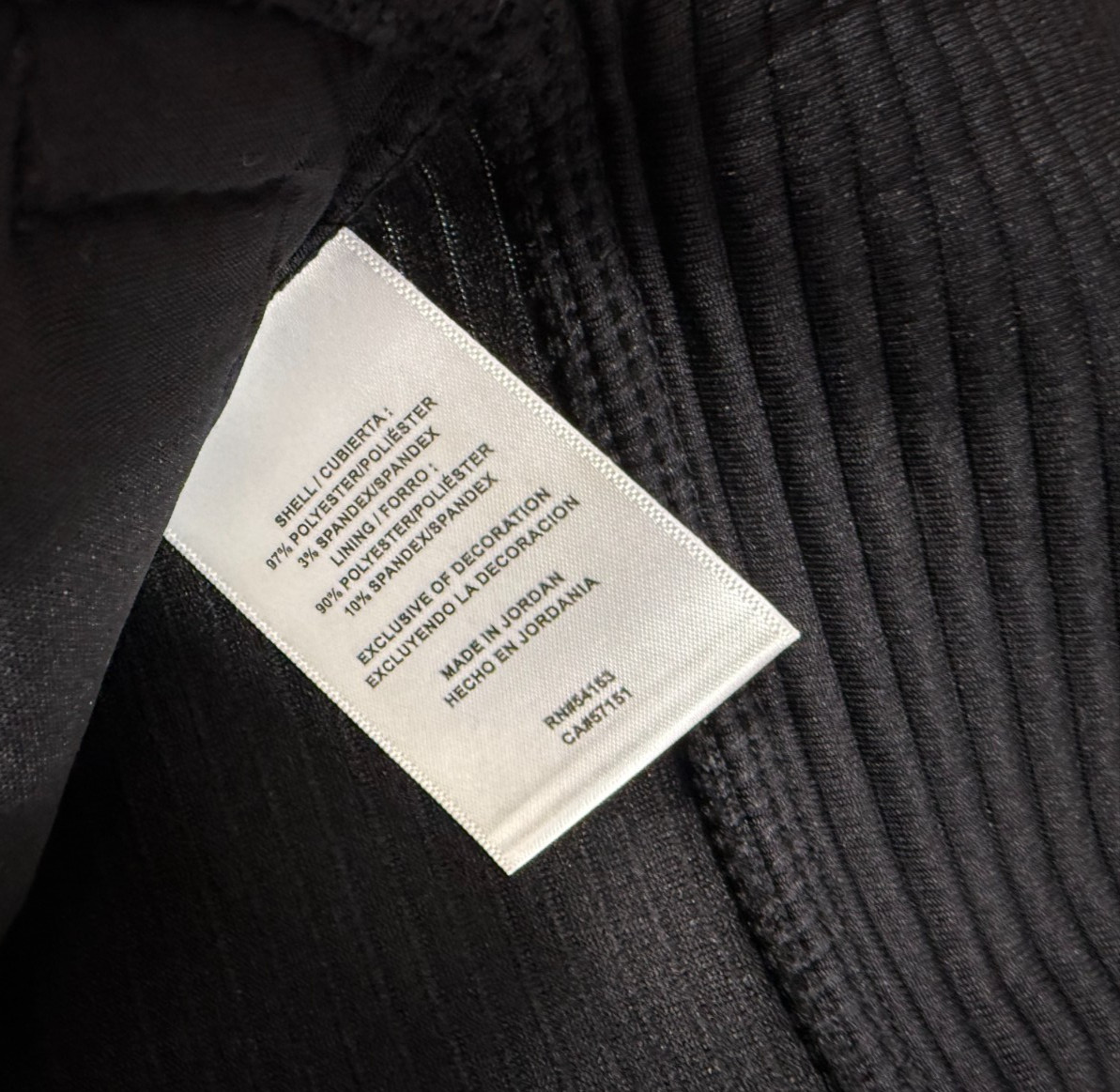 DKNY Ottoman Full Zip Hoodie Womens Medium Black Stretch Lined Drawstring NWT