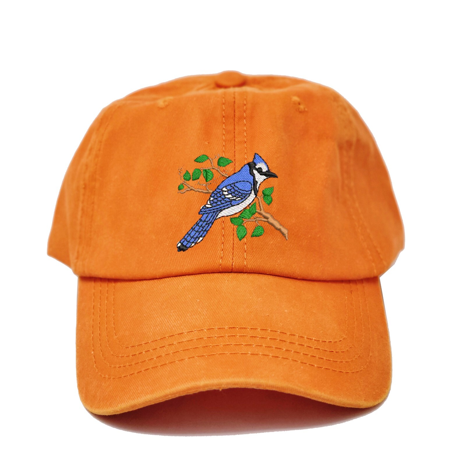 Blue jay bird embroidered dad hat, Blue jay bird embroidered cap custom make cap