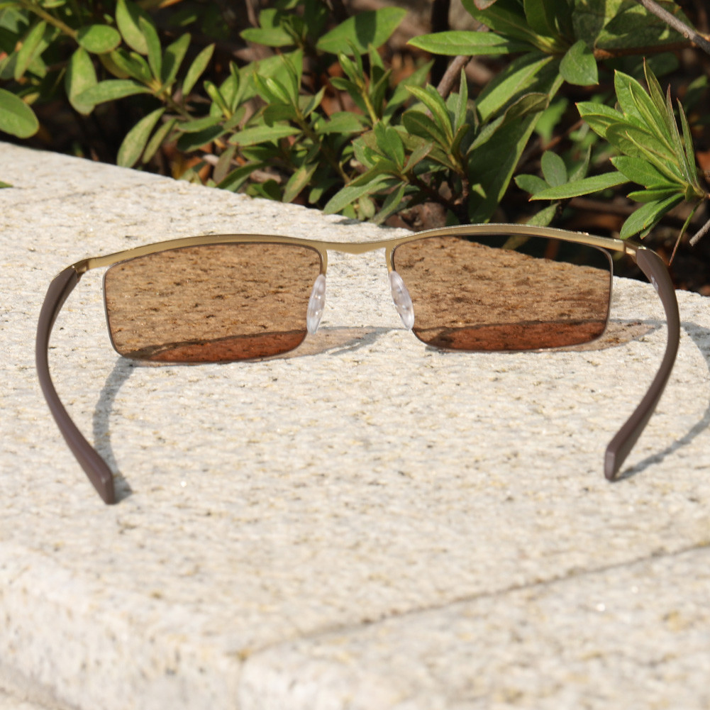 Men’s Half Rimless Photochromic Reading Glasses Single Vision UV400 +0.00 ~+4.00