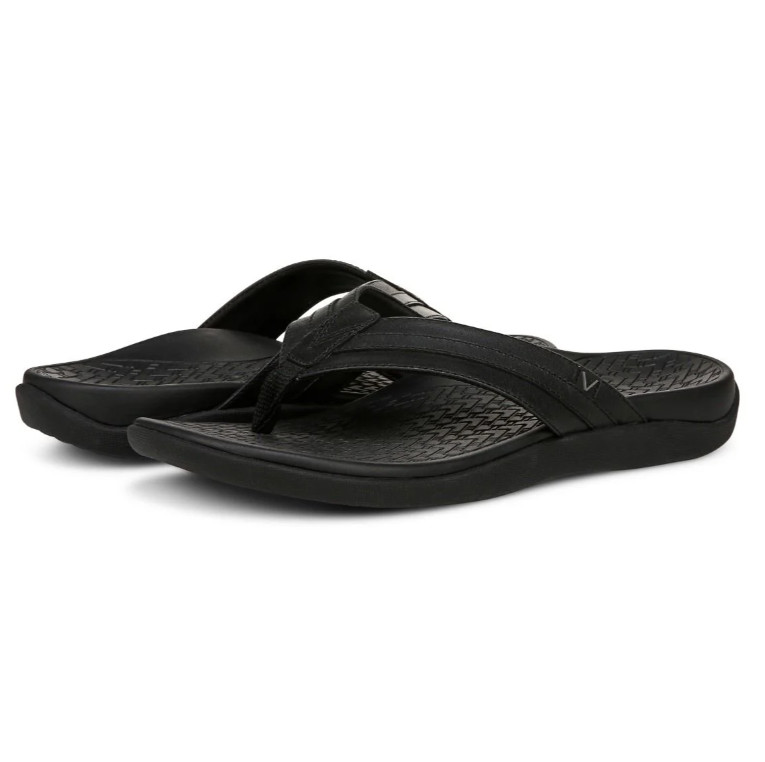 NEW Vionic Men’s Tide II Toe Post Sandal, Black