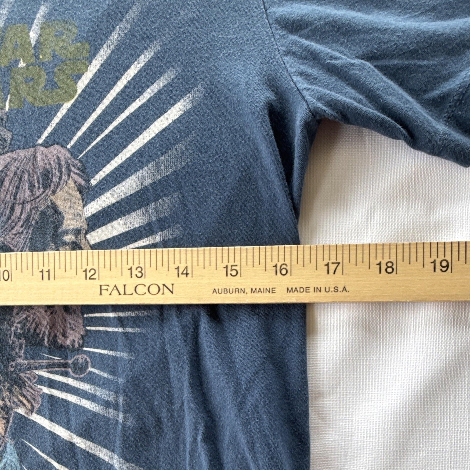 Star Wars Men’s Graphic Print T-Shirt Blue Cotton Jersey Crew Neck Size S