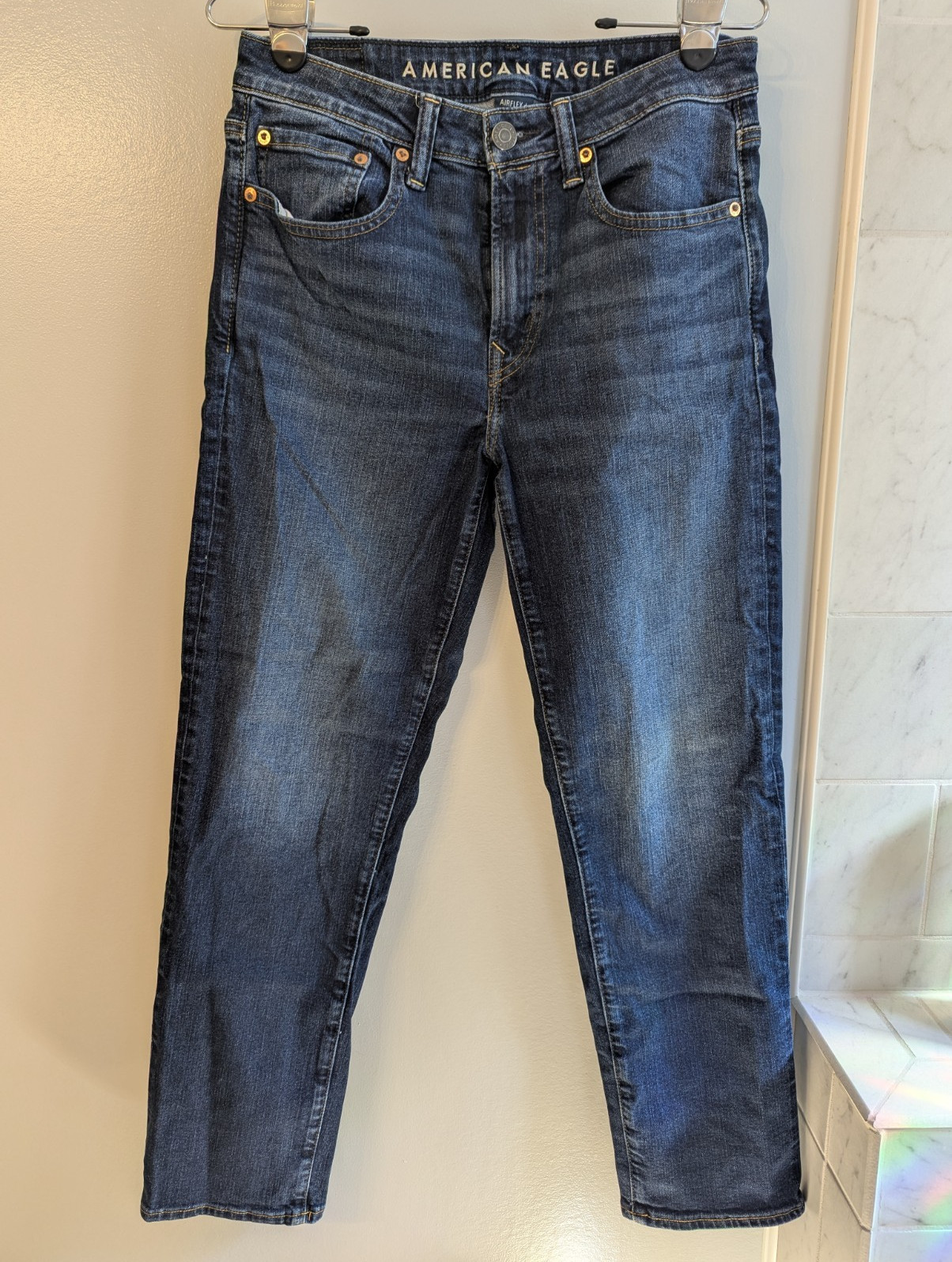 American Eagle Men’s AirFlex+ Athletic Straight Blue Denim Stretch Jeans 29×30
