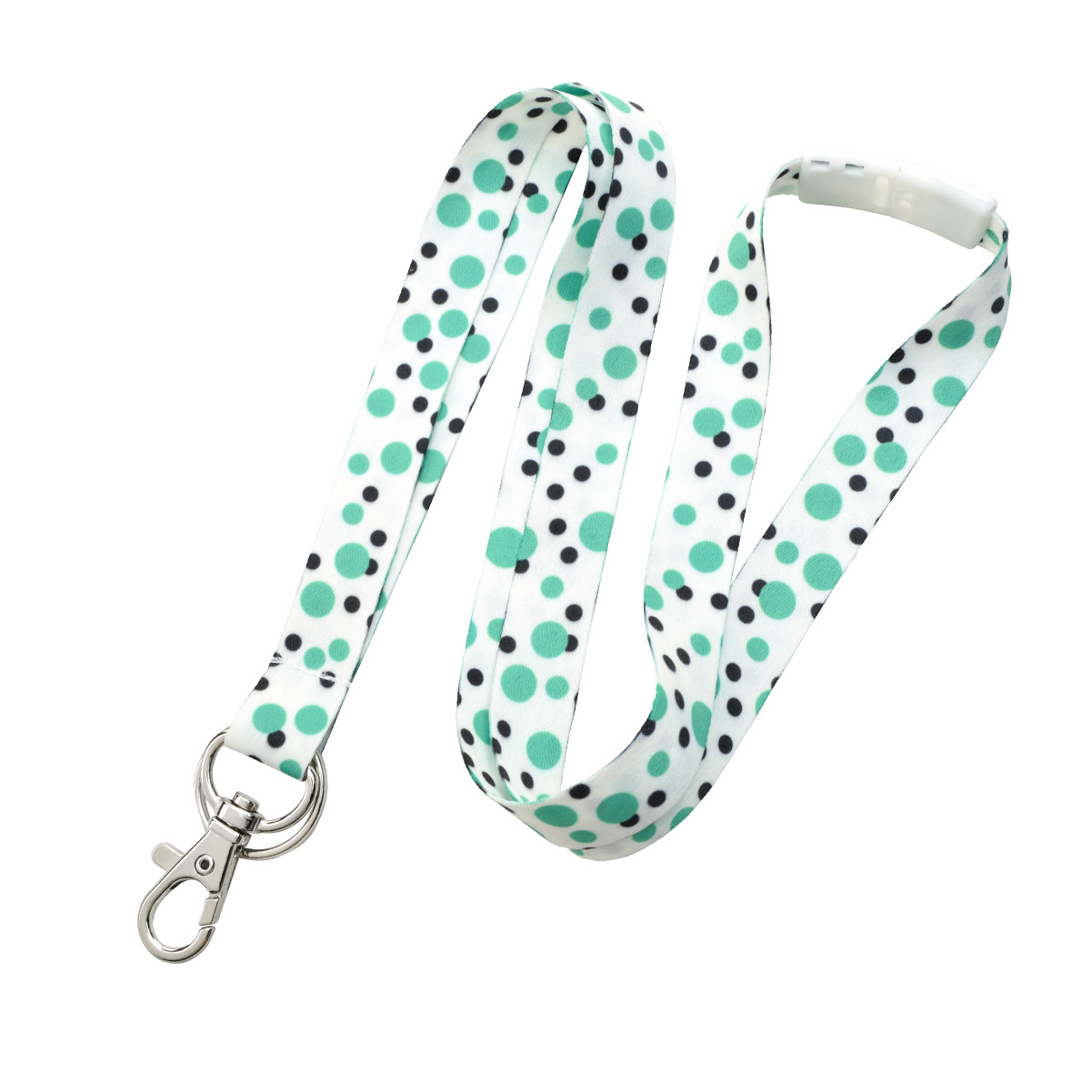 4 pc Cute Polka Dot Fashion Lanyards for ID Badges & Keys – Soft with Breakaway