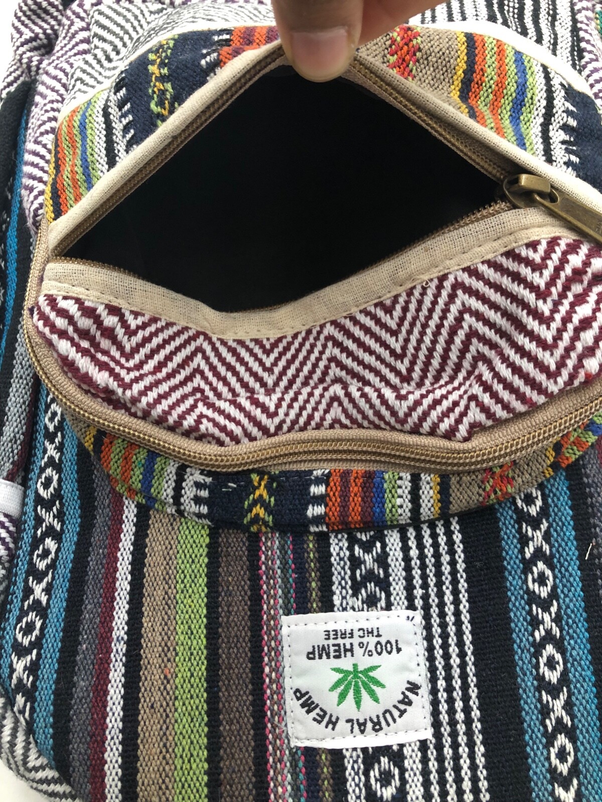 Artisan Himalayan multicolored Backpack #10 “Pattern and color may varies”