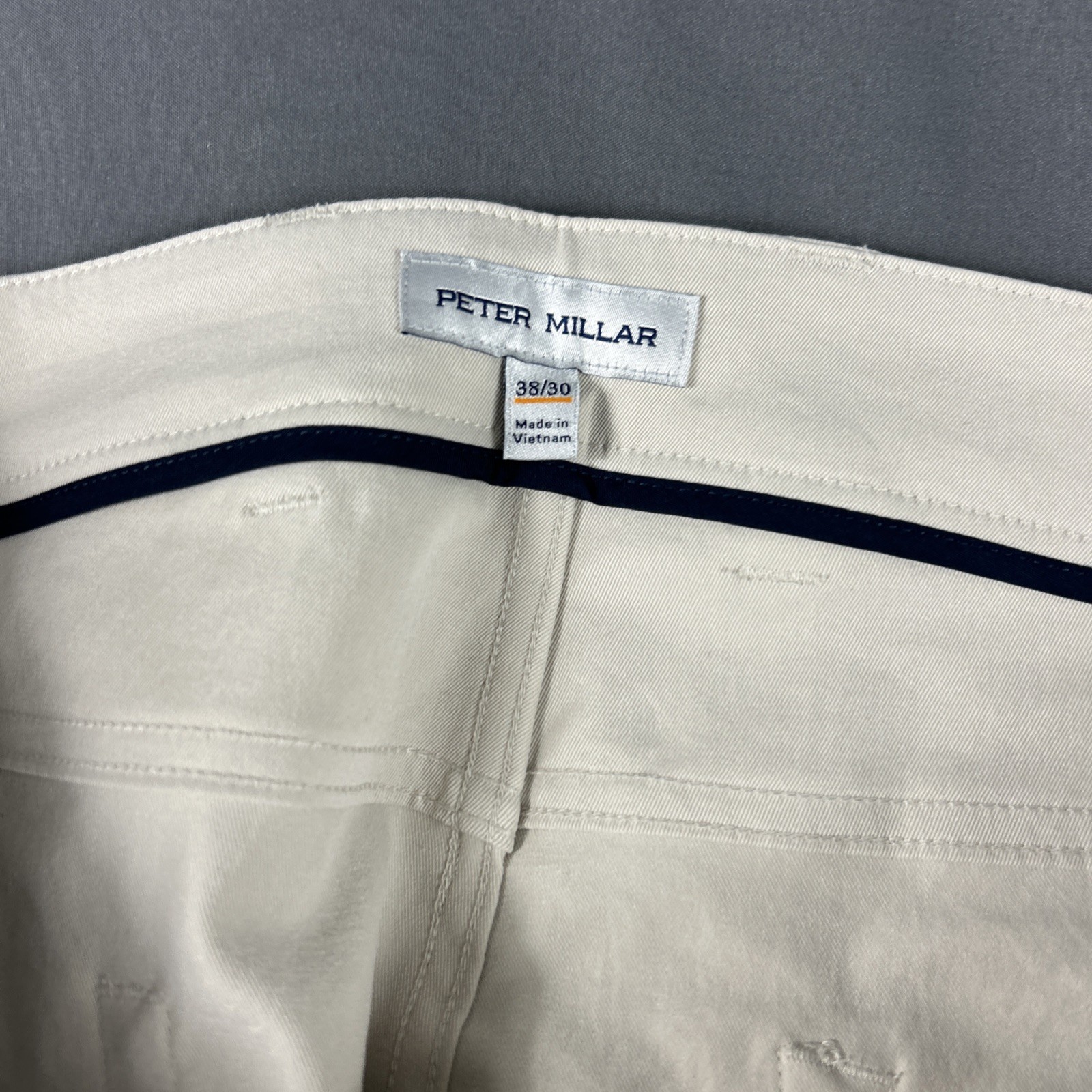 Peter Millar Golf Pants Crown Sport eb66 Performance 38 x 30 Stone NWT MSRP $168