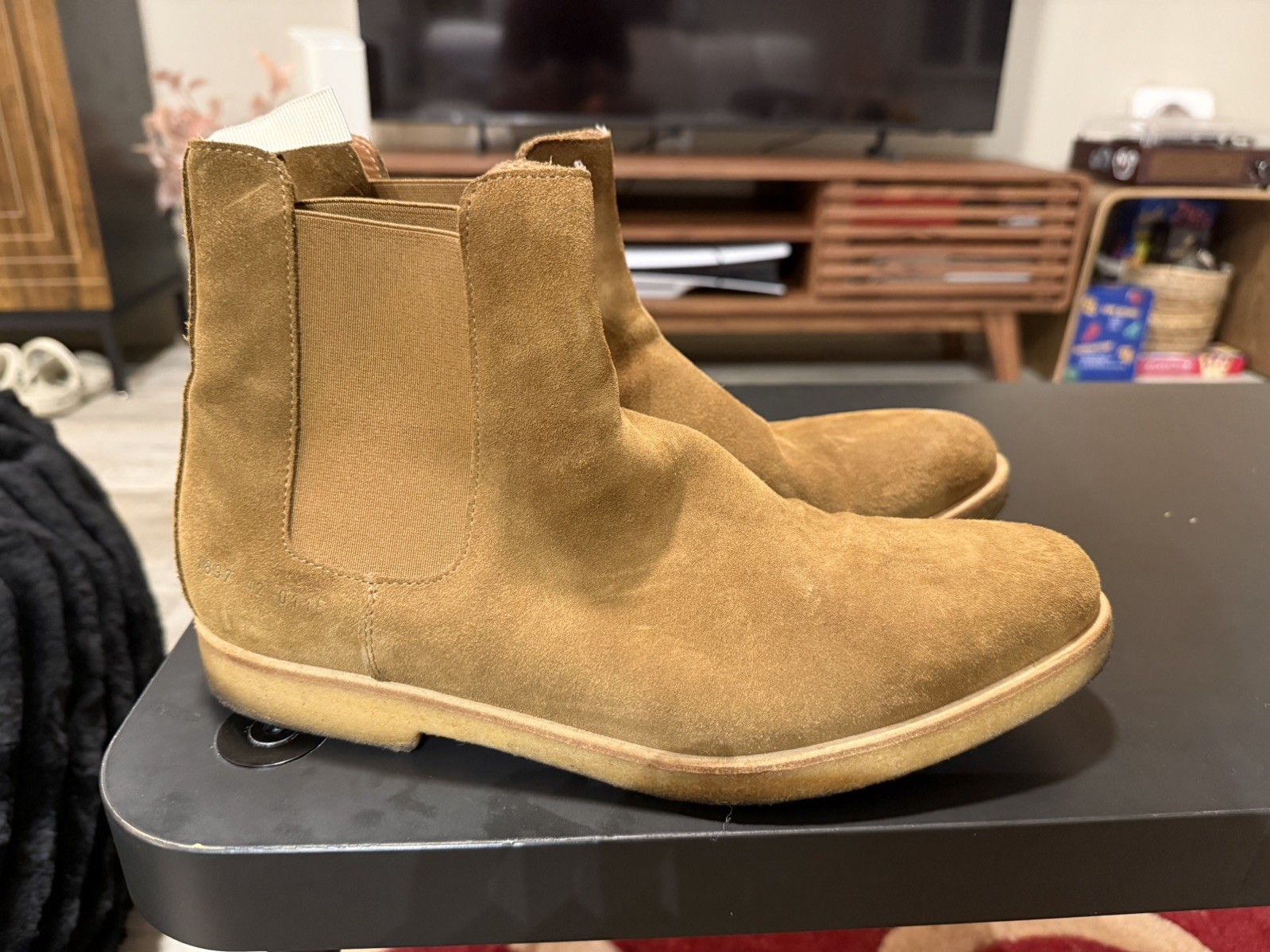 Common Projects Chelsea Boots Tan Suede 42 US9