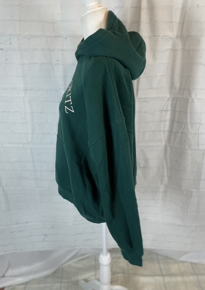 Saint Moritz Switzerland Emerald Green Pullover Hoodie Adult Size L H&M Divided