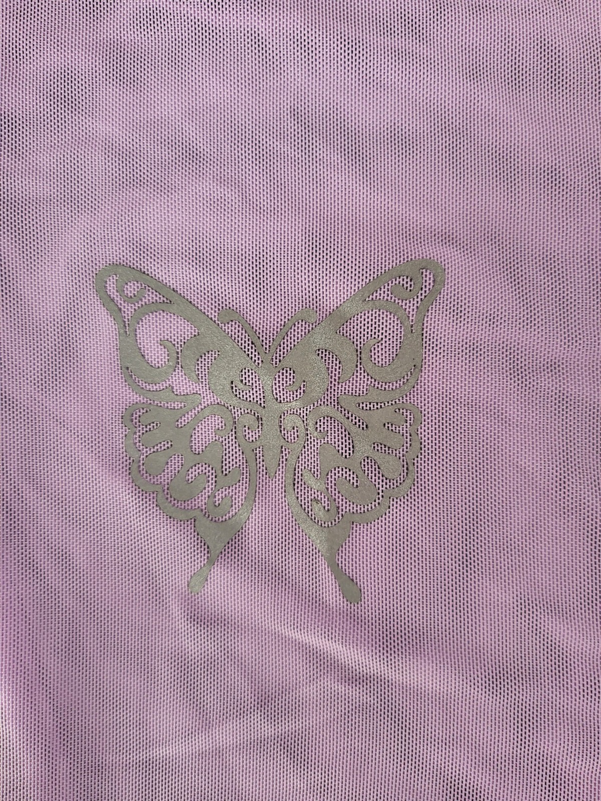 Lavender Mesh See Through Butterfly iheartraves Crop Top
