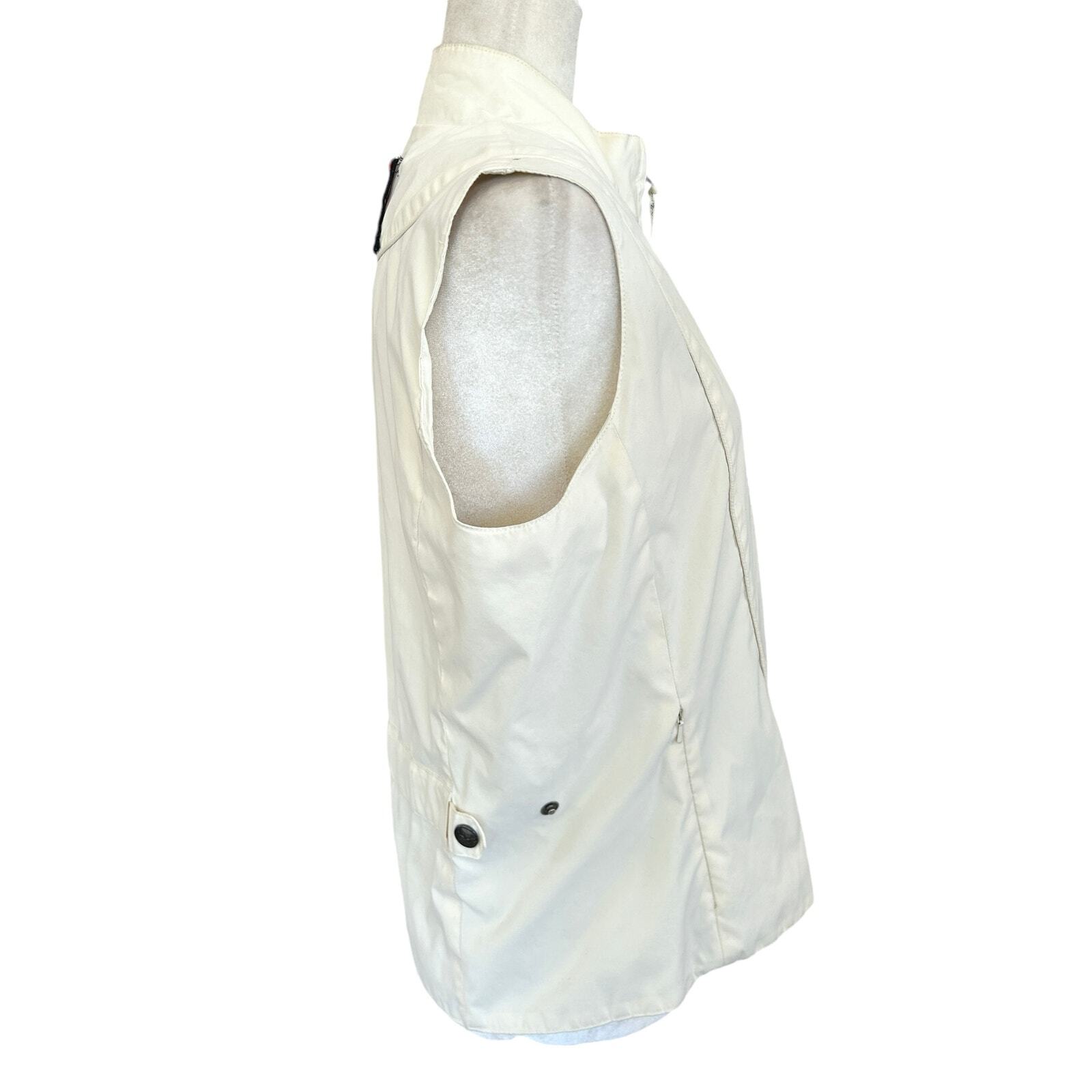 Mountain Horse Full Zip Riding Vest Women Medium Cream Equestrian Horses Outdoor