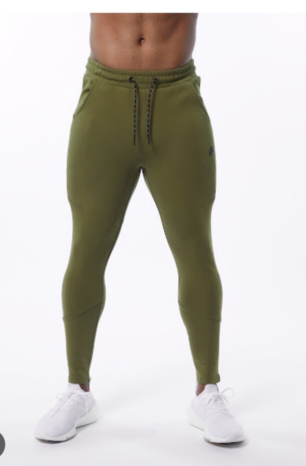 Alphalete Men’s Elmts Zip Jogger – Olive , Check seller’s description, Size M