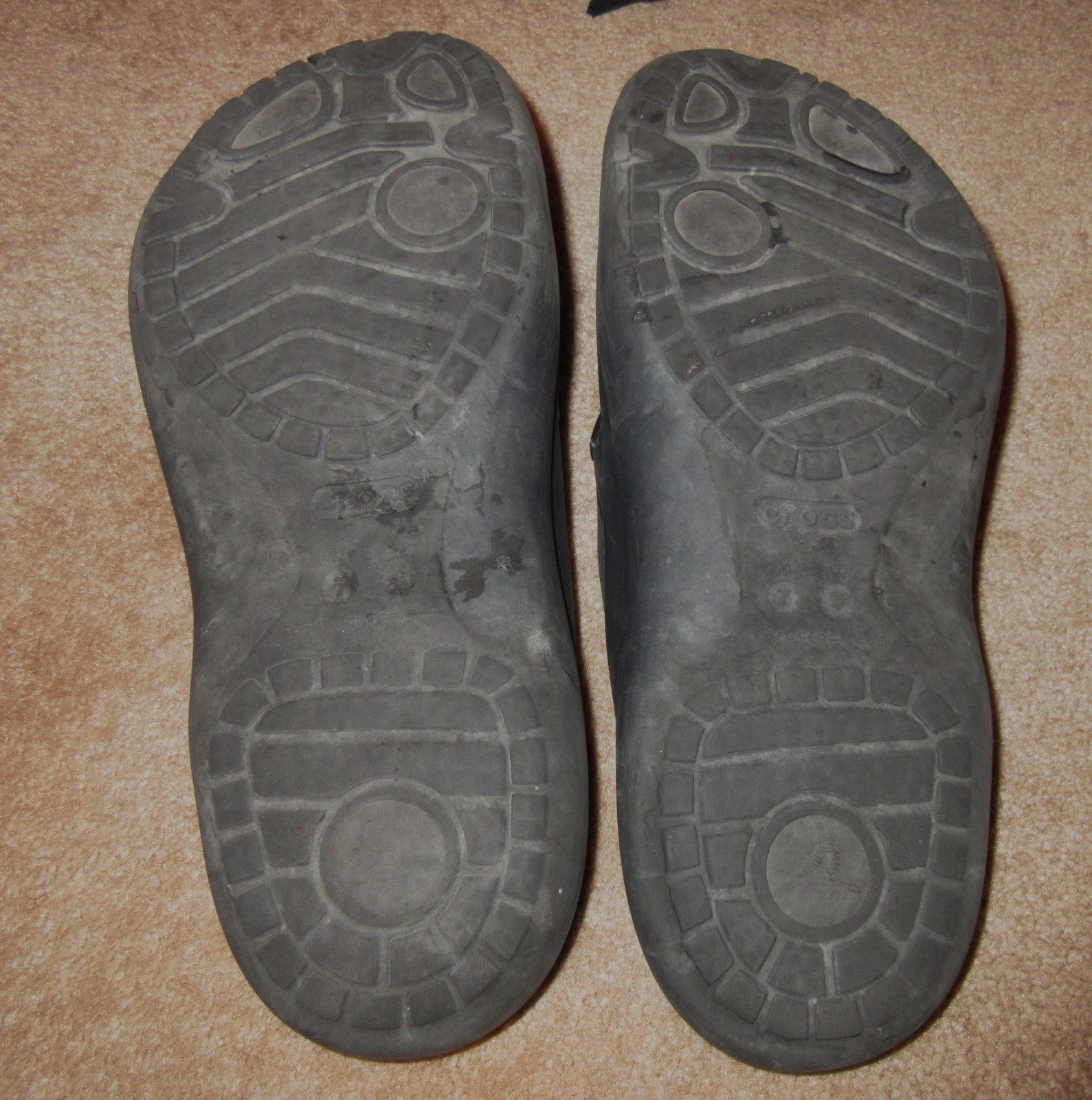 Crocs Dual Comfort Modi Sport Slip On Thong Flip Flops Sandals Black W 9 M 7