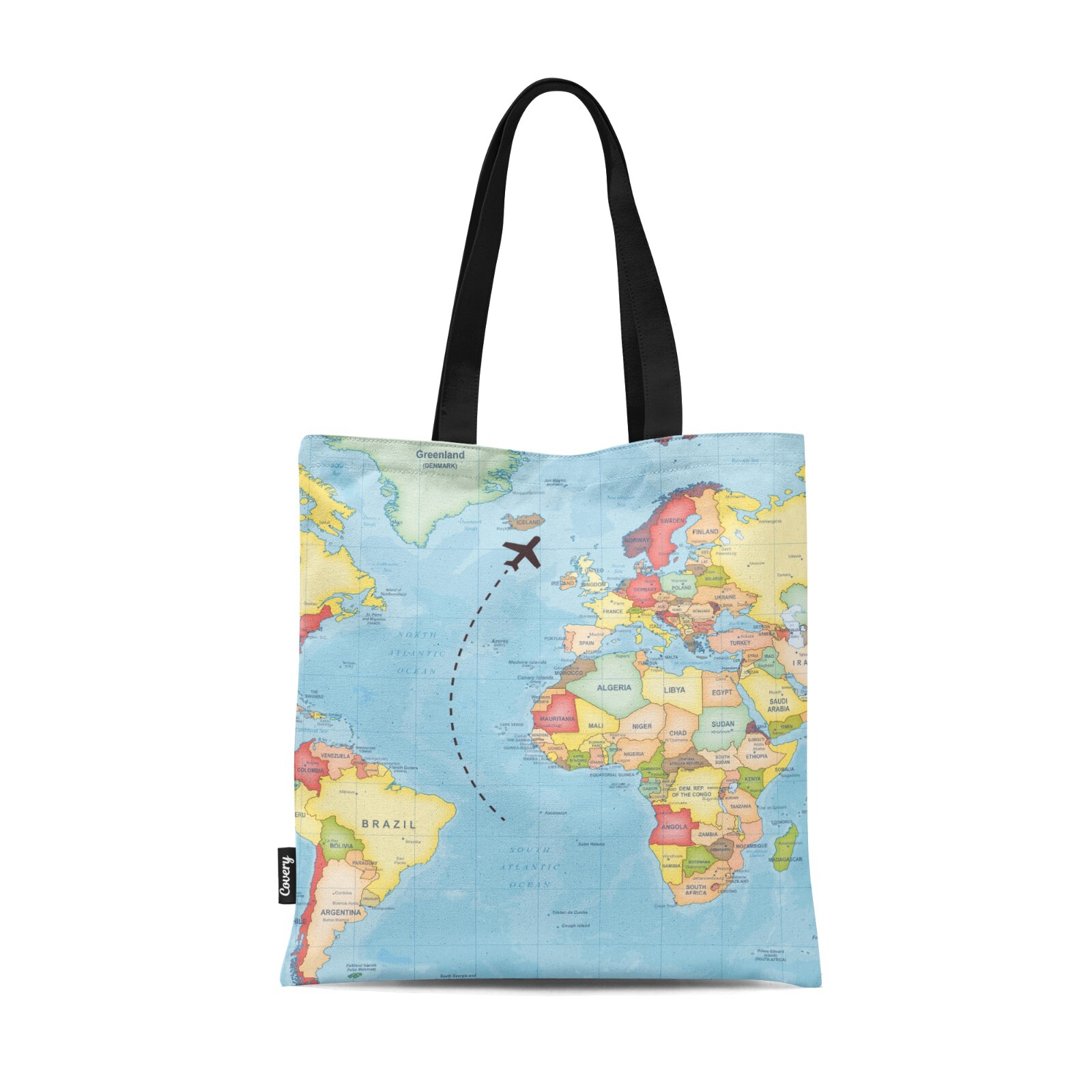 tote bag- Travel Map Print