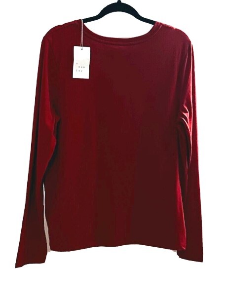 2 Pack-Women’s Red SUPIMA Cotton-Long Sleeve – A New Day T-Shirts Sizes S/M/L