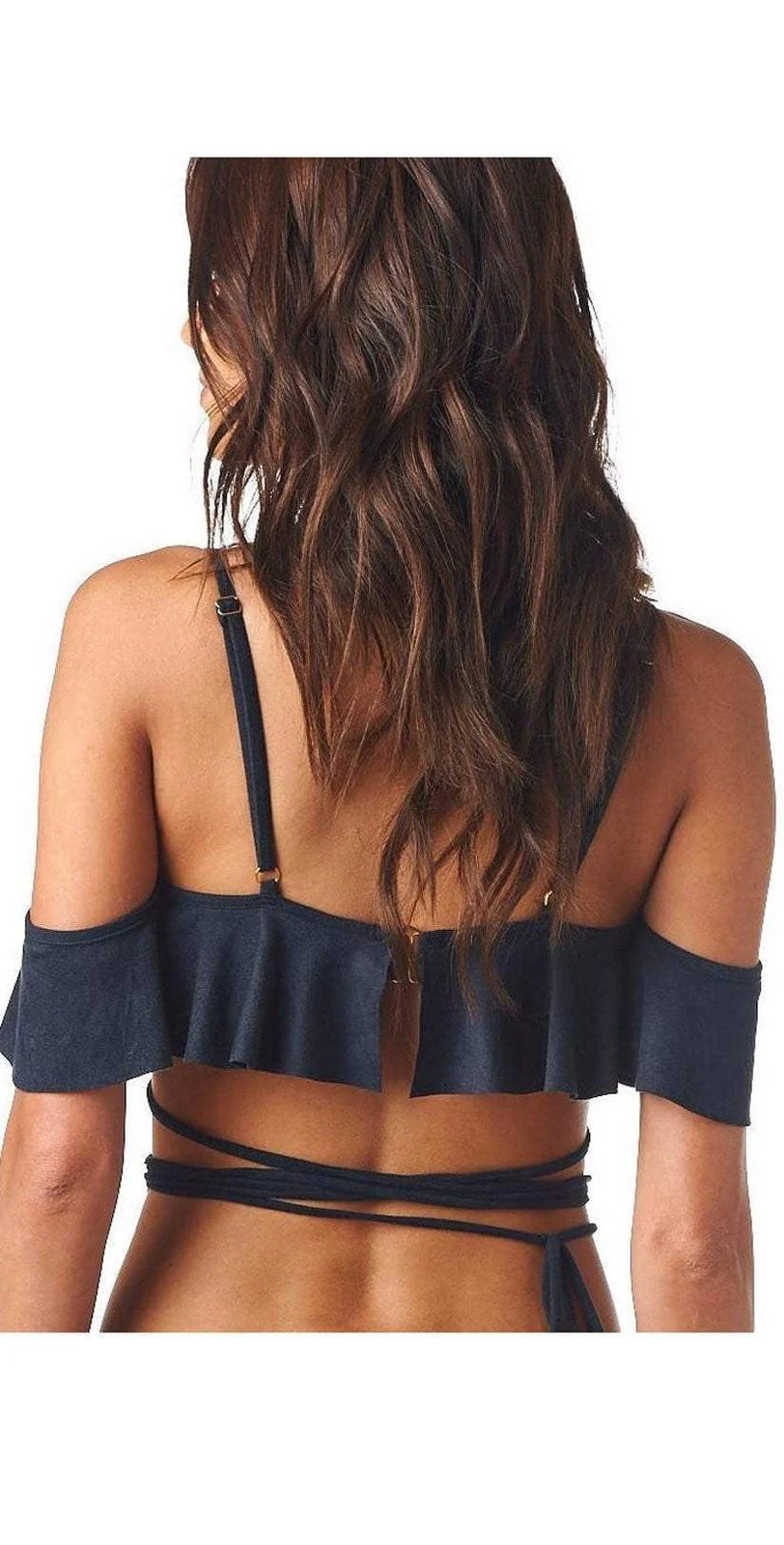 Montce Faux Suede La Caletta Top in Black