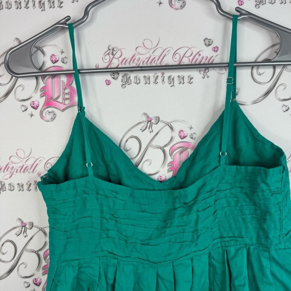 Calvin Klein dress pleated bustier style tank mini dress Teal Casual Dress