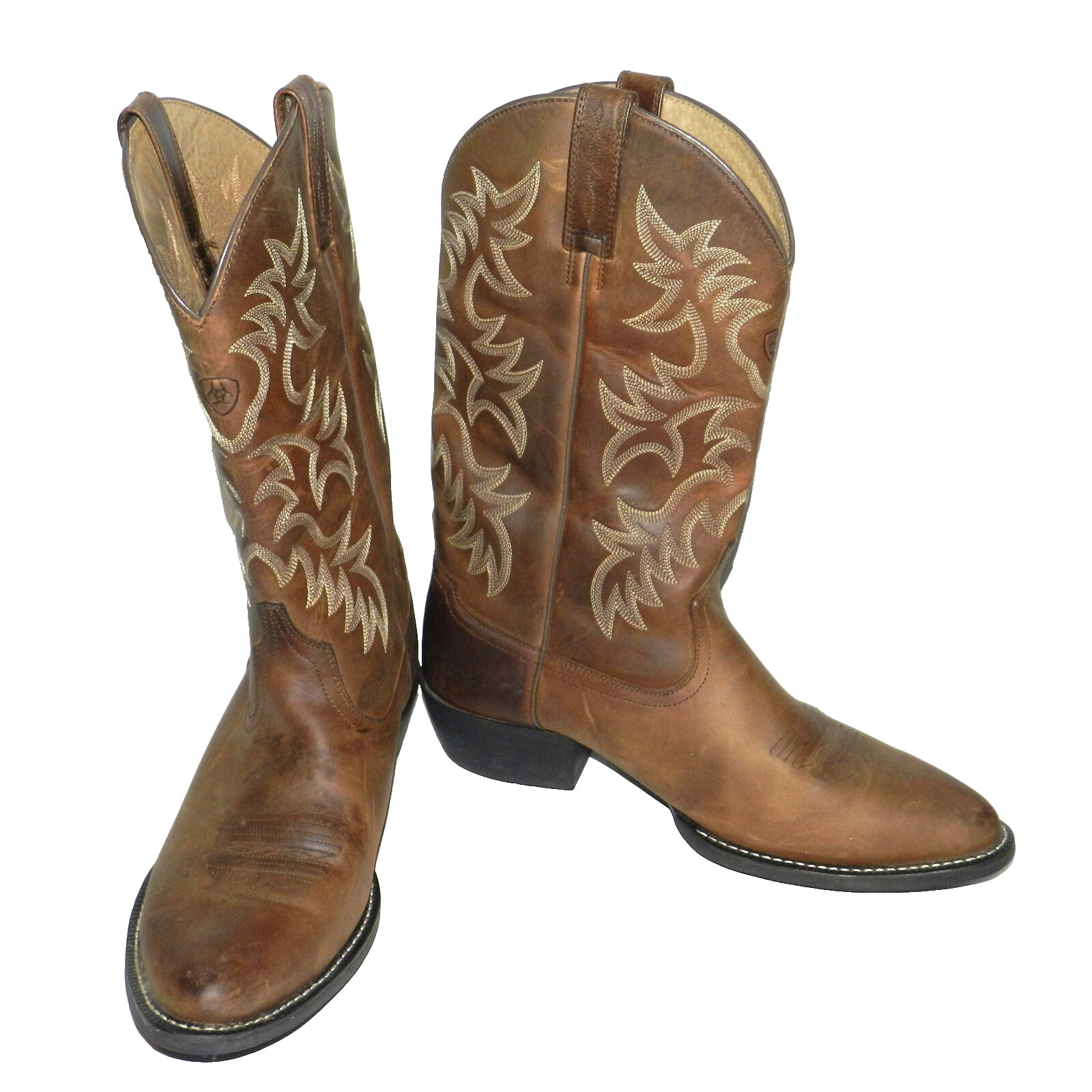 Men’s Ariat SZ 12D 34725 Heritage R Toe Western Brown Leather Boots 10002204