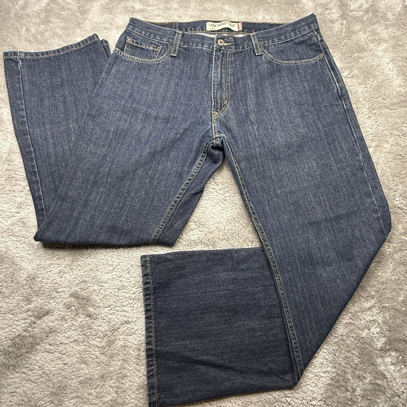 Levi’s 527 Vintage Y2K Low Boot Cut Jeans Mens 36×30 Dark Wash Blue Denim