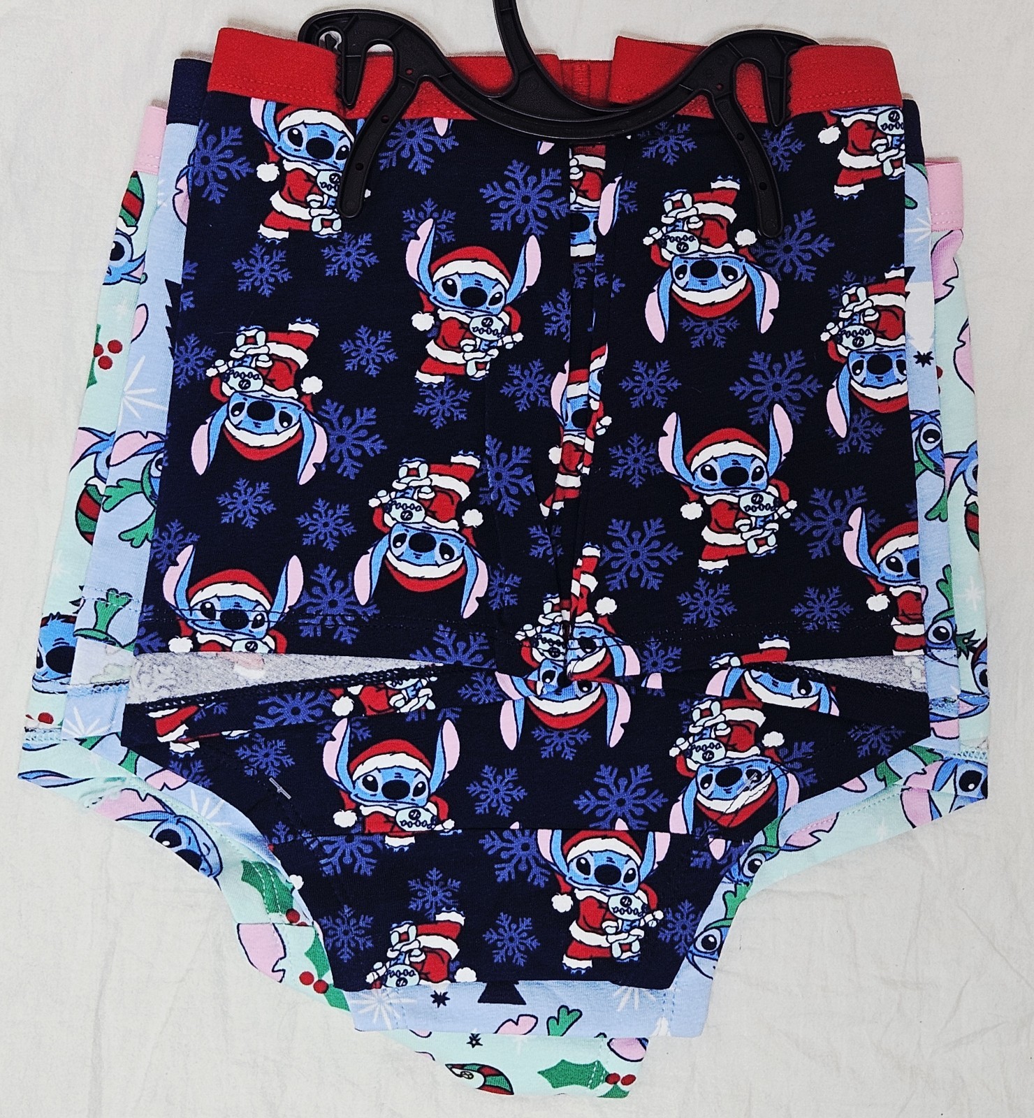 Disney Stitch Womens Boyshort Underwear 3 Pack Holiday Print Choose Size L or XL