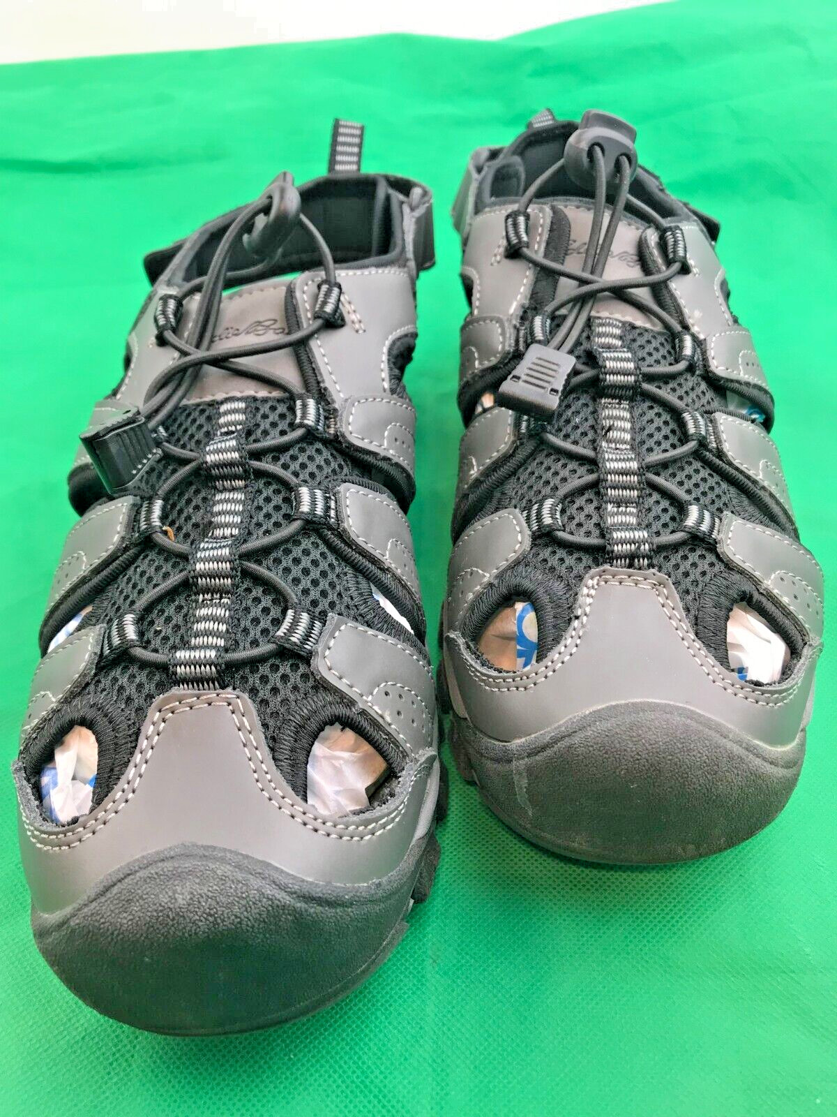 Men’s Eddie Bauer Stewart Gray No-Lace Fisherman Sandals/Shoes Size 9 NWOT