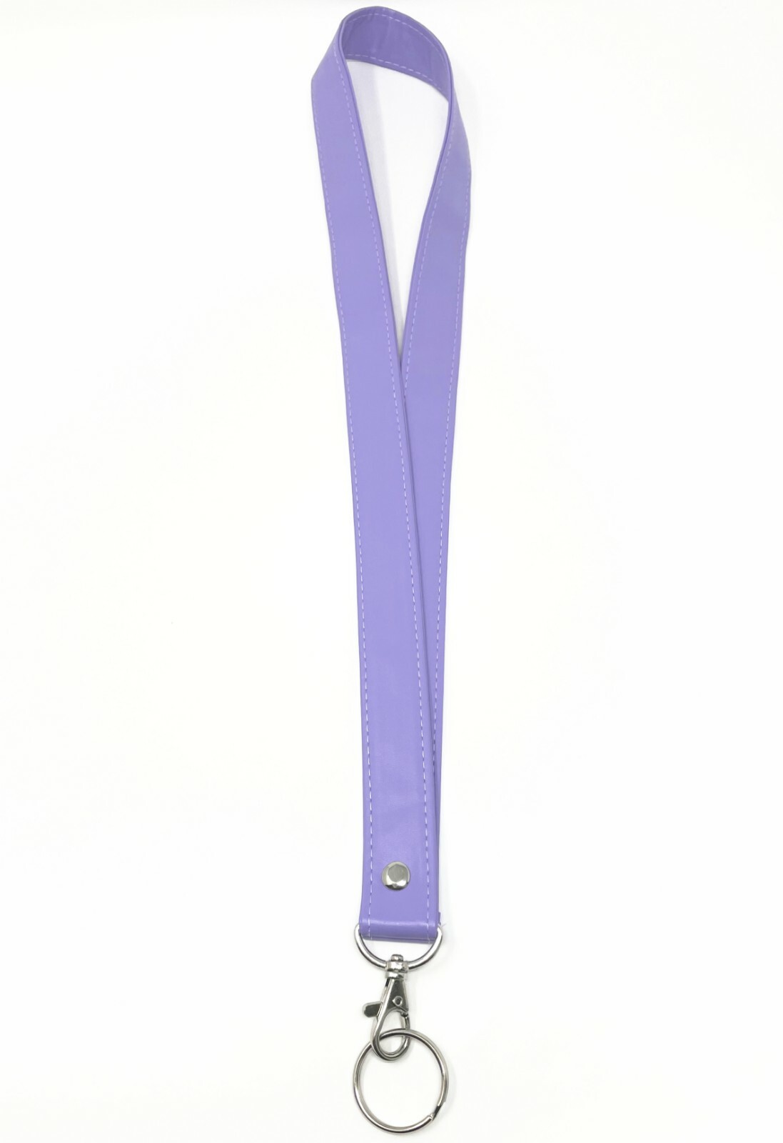 Black, Brown, Lavender Wide Leather Neck Lanyard for key, ID badge holder