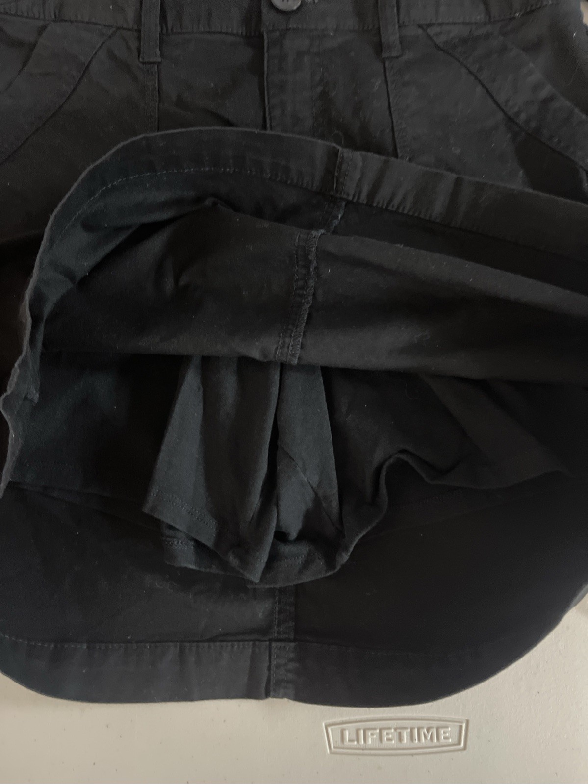 Croft & Barrow Black Effortless Stretch Skort Sz 8 Pockets