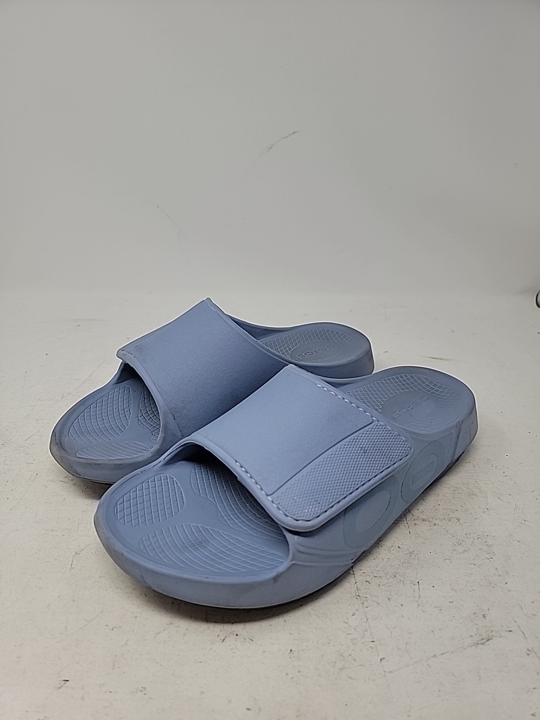 OOFOS OOAHH SPORT FLEX MATTE BLUE SLIDE SANDALS UNISEX WOMEN’S 10 / MEN’S 8