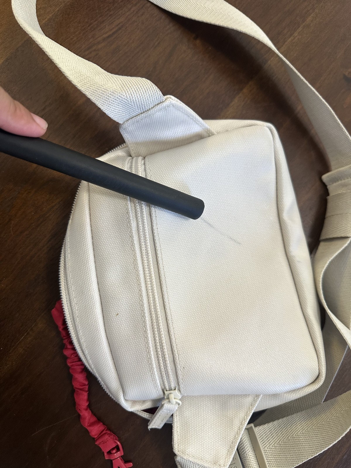 Beis x Lonely Ghost Text Me When You Land Cream Belt Crossbody