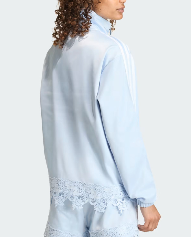 adidas Originals Satin Lace Firebird Track Top Loose Women Casual AsiaFit LD1805