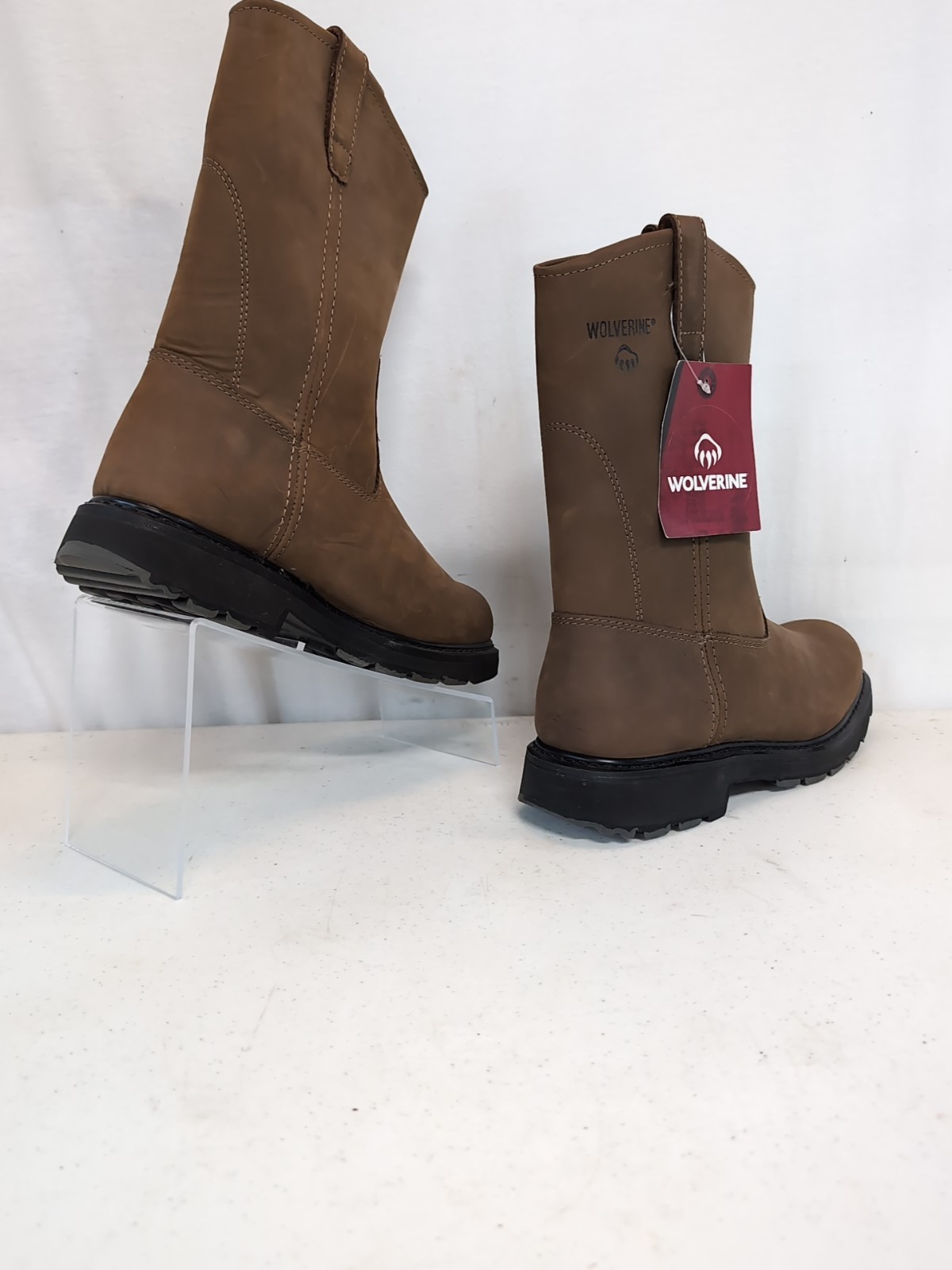 NEW Wolverine Wellington Work Boots Men’s SIZE 9.5 M Brown Leather NWT, IOB