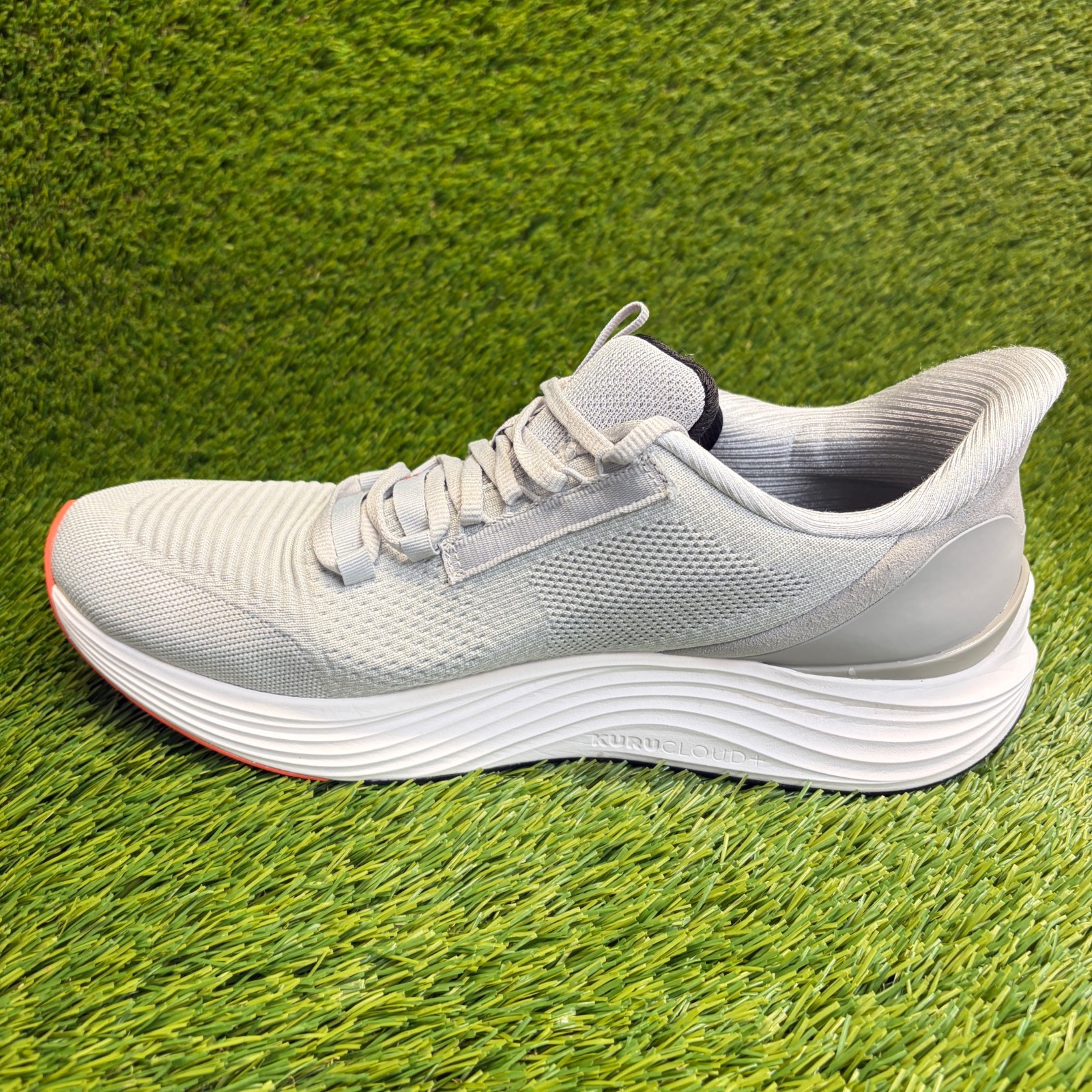 Kuru Atom 2 Mens Size 12.5 Gray White Red Athletic Running Walking Shoes Sneaker