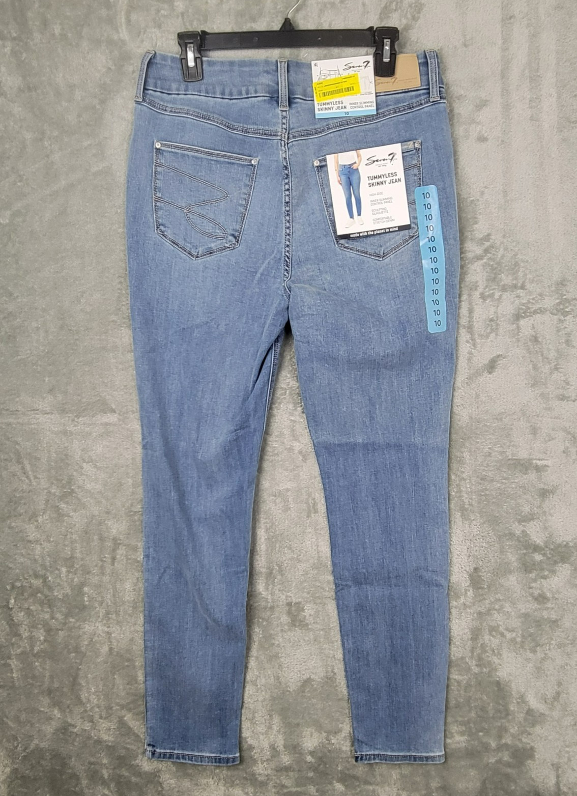 Seven7 Tummyless High Rise Comfy Stretch Skinny Jean Womens SZ 10 MARTINIQUE