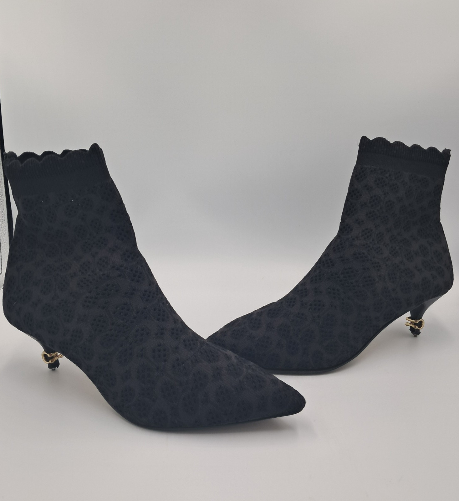 Size 8 – Coach Jade Bootie Knit Pointed Toe Ankle Designer Boots BHFO 7640