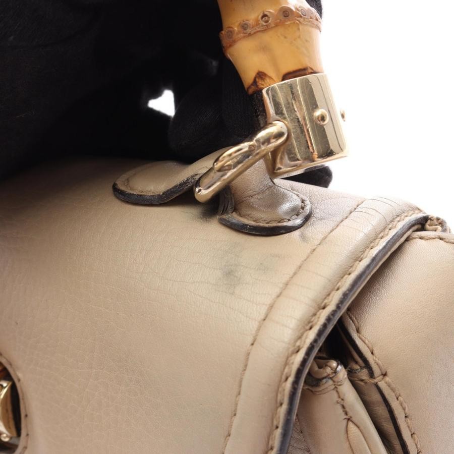 GUCCI Bag: New Bamboo 2WAY 254884 Beige W26.5×H17.5×D9cm w/ strap;