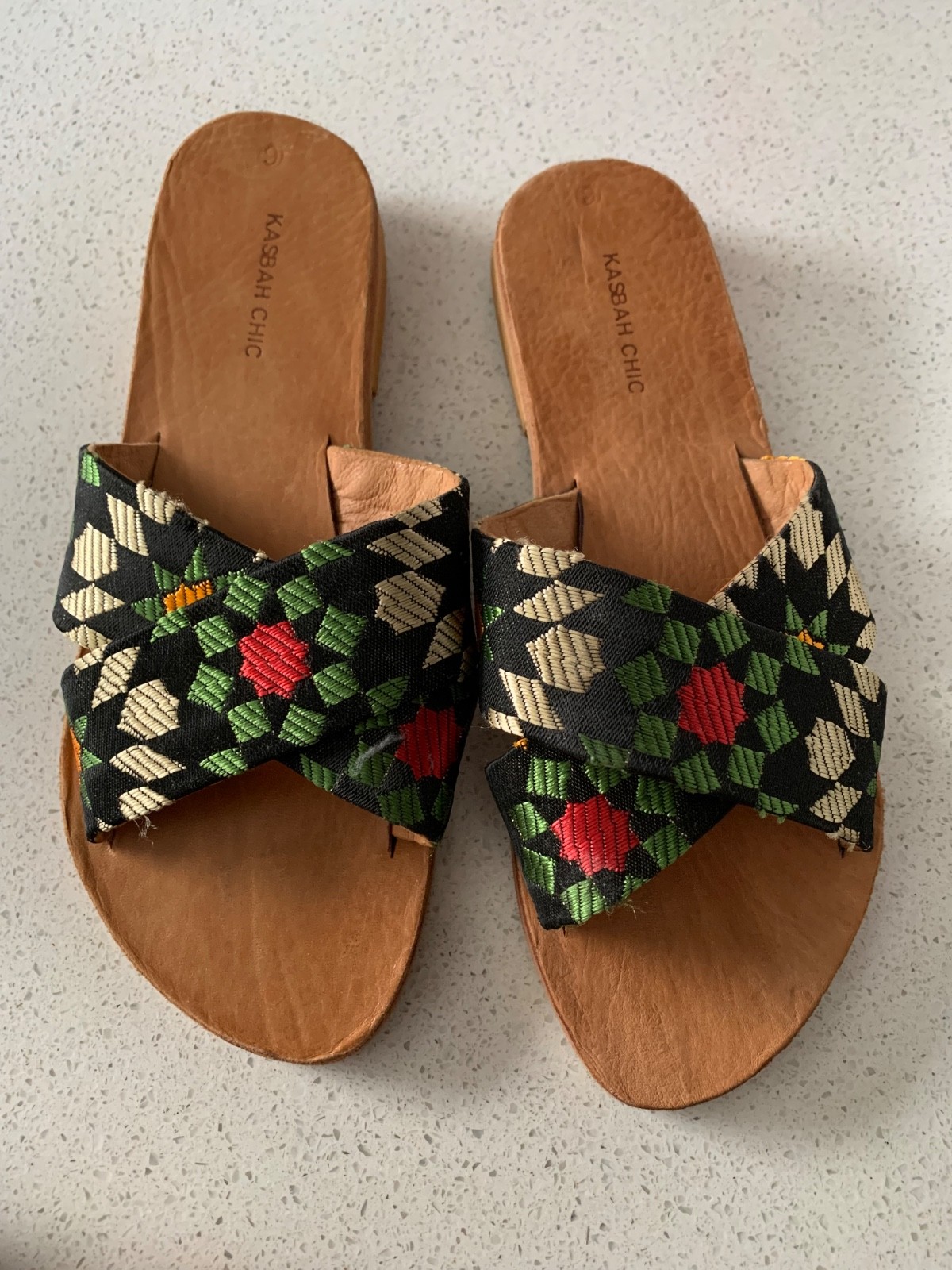 Kasbah Chic Woven slide sandal-size 6
