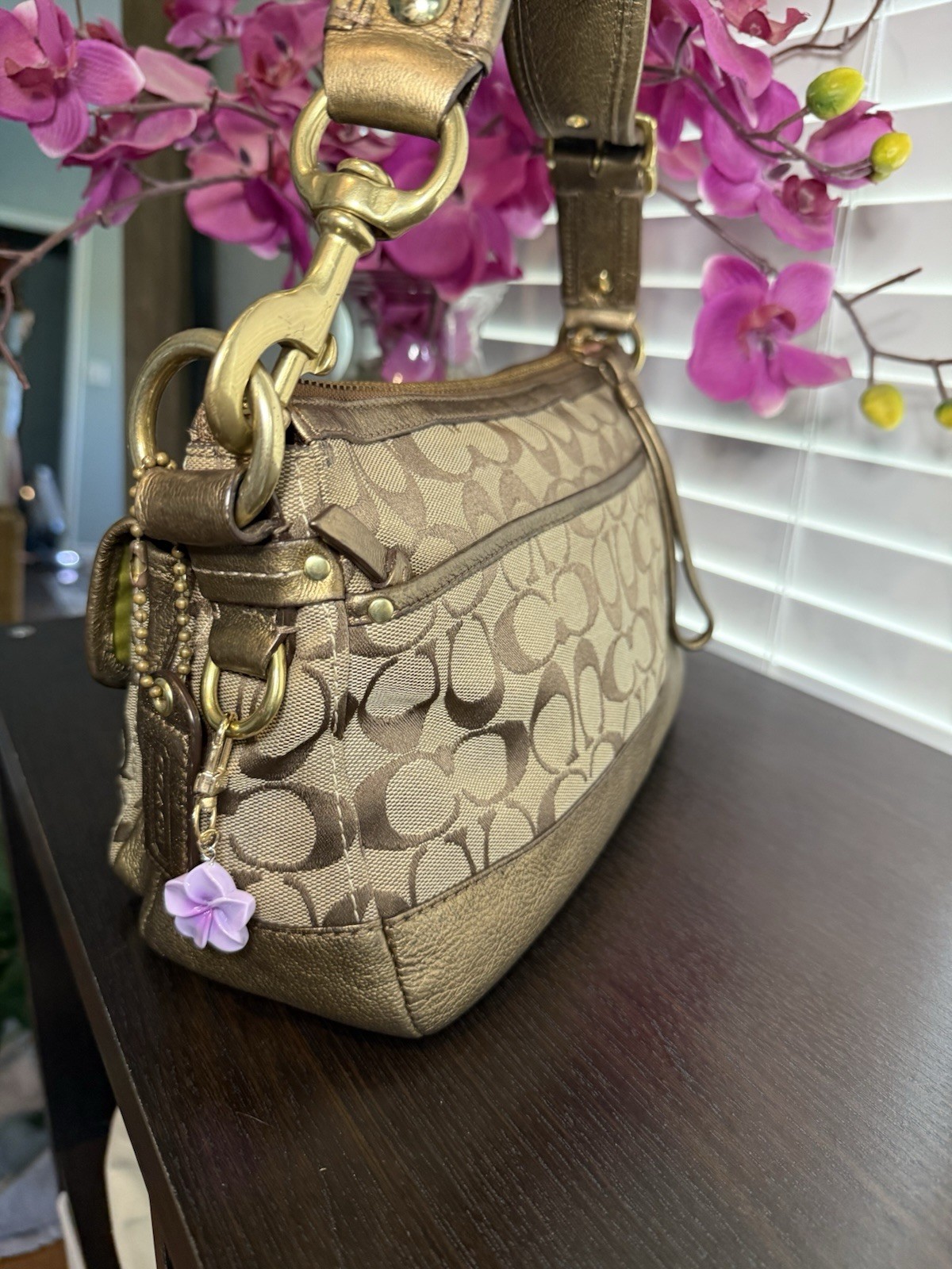 Coach Vintage 65th Anniversary Legacy Canvas Turn-lock Shoulder Bag 10339 Y2K