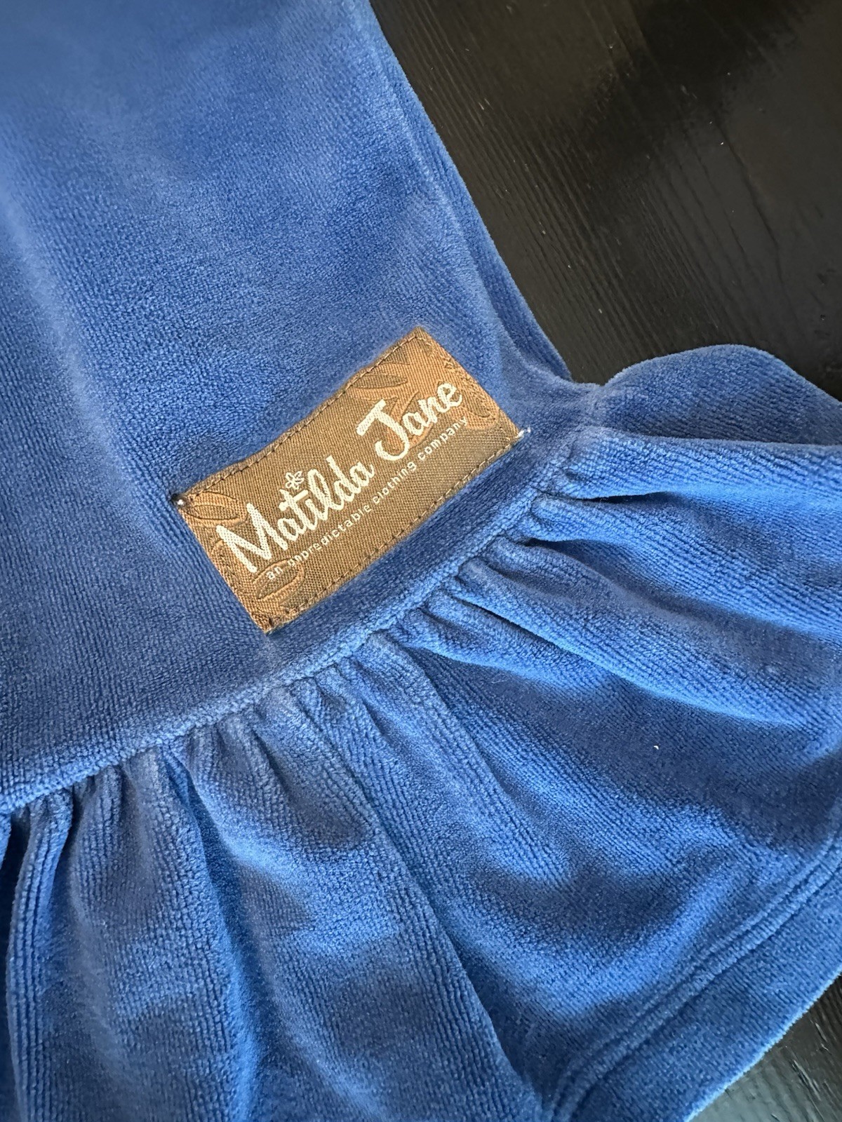 Matilda Jane Girls Bright Blue Velour Leggings *Size 4