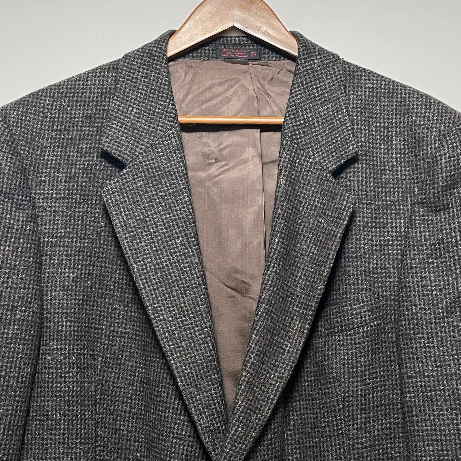 Vtg BOSTON TRADERS Men 44R Tweed Sportcoat Wool Blazer Birdseye Fleck Multicolor