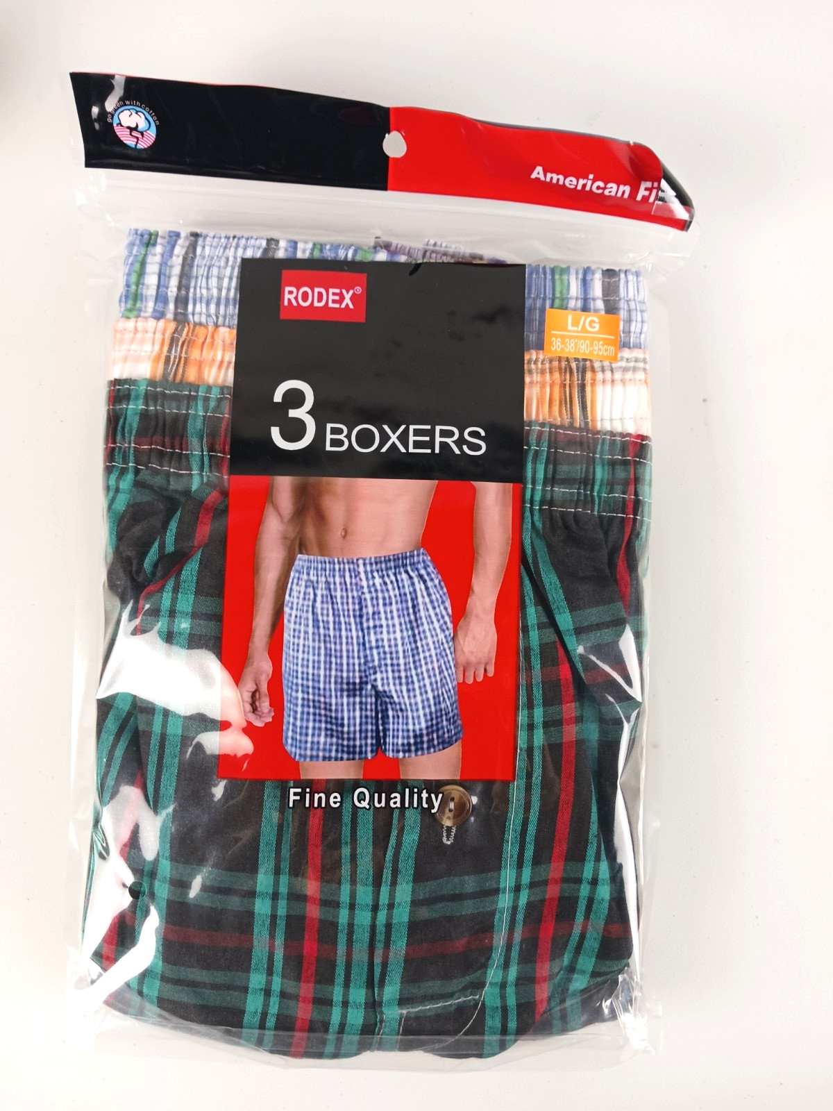 3 – pack Men’s Plaid Shorts Assorted Cotton Boxers Trunks Underwear