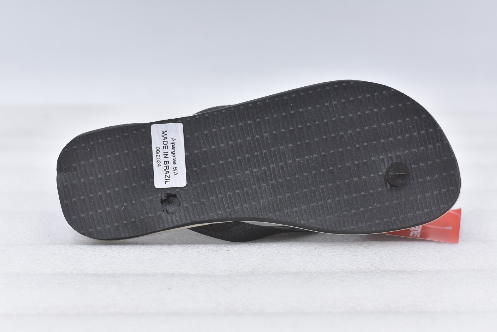Womens Havaianas Classic Nature Flip-Flop Sandals Black Size 7/8 (EU 39-40)