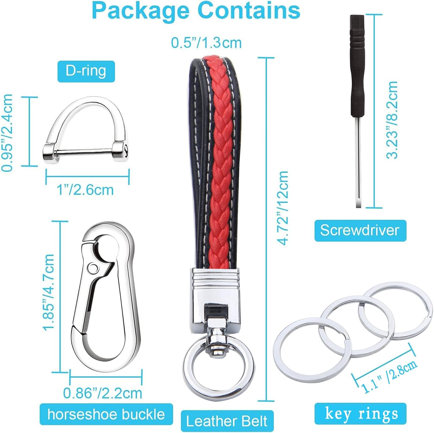 Woven Rope Keychain,Microfiber Leather Wristlet Keychain,Car Keys Keychain with